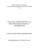 _luận văn thạc sĩ tăng cường cam kết với tổ chức của nhân viên ngân hàng tmcp á châu chi nhánh hà nội