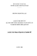 _luận văn thạc sĩ quản lý công quản lý nhà nước về hạ tầng viễn thông thụ động của sở tttt lạng sơn