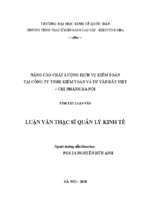 _lv thạc sĩ quản lý kt nâng cao chất lượng dịch vụ kiểm toán tại công ty tnhh kiểm toán và tư vấn đất việt