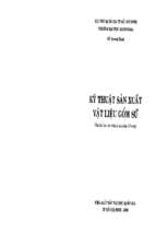Kỹ thuật sản xuất vật liệu gốm sứ 