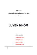 Các quá trình sản xuất cơ bản của luyện nhôm