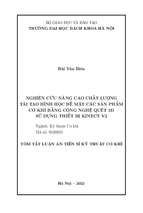 Nghiên cứu nâng cao chất lượng tái tạo hình học bề mặt các sản phẩm cơ khí bằng công nghệ quét 3d sử dụng thiết bị kinect v2 tt