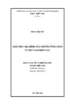 Giáo dục gia đình của người công giáo ở việt nam hiện nay​