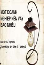 Một doanh nghiệp nên vay bao nhiêu (Nhóm 7)