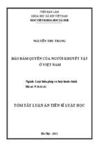 Bảo đảm quyền của người khuyết tật ở việt nam tt