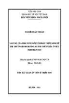 Vai trò của nhà nước đối với phát triển kinh tế thị trường định hướng xã hội chủ nghĩa ở việt nam hiện nay tt