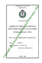 Nghiên cứu chiết xuất, phân lập một số hợp chất từ lá cây gan heo (dicliptera chinensis (l.) ness)​.