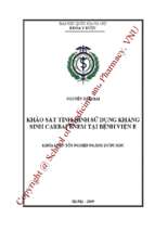 Khảo sát tình hình sử dụng kháng sinh carbapenem tại bệnh viện e​.