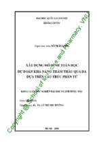 Xây dựng mô hình toán học dự đoán khả năng thẩm thấu qua da dựa trên cấu trúc phân tử​.