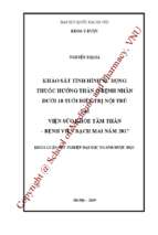 Khảo sát tình hình sử dụng thuốc hướng thần ở bệnh nhân dưới 18 tuổi điều trị nội trú​.