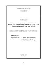 Khảo sát tình hình sử dụng oxaliplatin trong bệnh ung thư đại tràng​.