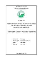 Nghiên cứu tuổi thành thục số lượng và thành thục kinh tế của rừng trồng keo tai tượng tại xã phúc trìu, thái nguyên​.