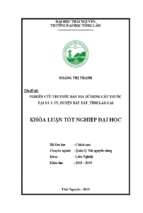 Nghiên cứu tri thức bản địa sử dụng cây thuốc tại xã y tý, huyện bát xát, tỉnh lào cai​.