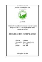 Nghiên cứu đặc điểm sinh vật học loài cây lim xẹt (peltophorum tonkinensis a.chev) tại huyện na hang, tỉnh tuyên quang​.