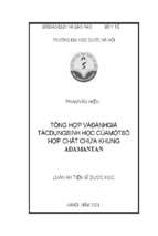 Tổng hợp và đánh giá tác dụng sinh học của một số hợp chất chứa khung adamantan