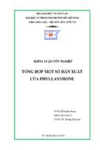 Tổng hợp một số dẫn xuất của phyllanthone.