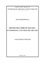 Liên kết phát triển du lịch giữa luangprabang , lào với hà nội, việt nam​