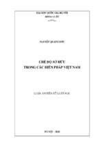 Chế độ sở hữu trong các hiến pháp việt nam​