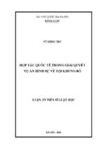 Hợp tác quốc tế trong giải quyết vụ án hình sự về tội khủng bố​