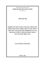 Nghiên cứu tính toán và ứng dụng tính tổng lượng thải tối đa (tmdl) cho lưu vực sông ở việt nam   ứng dụng thử nghiệm đối với cod cho đoạn từ phủ lý đến gián khẩu thuộc lưu vực sông nhuệ   đáy​