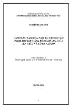 Cảnh sắc văn hóa nam bộ trong các phim truyện cánh đồng hoang, mùa len trâu và cô ba sài gòn​