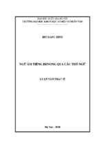 Ngữ âm tiếng bhnong qua các thổ ngữ​