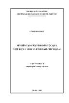 Sự kiến tạo căn tính dân tộc qua việt điện u linh và lĩnh nam chích quái​