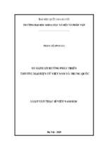 So sánh xu hướng phát triển thương mại điện tử việt nam và trung quốc​