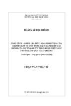 Phân tích   đánh giá mức độ ảnh hưởng của chính sách và quy định hiện hành đến tài chính của dự án đầu tư theo hình thức bot trong lĩnh vực giao thông 