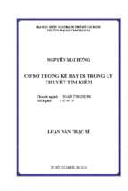 Cơ sở thống kê bayes trong lý thuyết tìm kiếm 