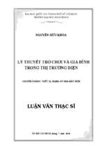 Lý thuyết trò chơi và giá đỉnh trong thị trường điện 