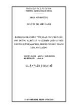 đánh giá khả năng tiếp nhận các chất gây phú dưỡng và đề xuất giải pháp quản lý môi trường kênh maspero, thành phố sóc trăng   tỉnh sóc trăng 