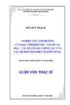 Nghiên cứu ảnh hưởng của đặc tính biên độ   tần số và pha   tần số lên độ chính xác của các bộ biến đổi điện áp kiểu dung 