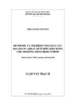 Mô phỏng và tìm điểm công suất cực đại cho pv array dưới điều kiện bóng che (shading) bằng mạng nơron 