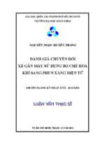 đánh giá chuyển đổi xe gắn máy sử dụng bộ chế hòa khí sang phun xăng điện tử 