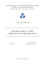 Lựa chọn các biến có ý nghĩa  nghiên cứu trên dữ liệu giám sát cầu 