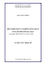 điều khiển động cơ không đồng bộ sử dụng bộ biến đổi ma trận 