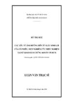 Các yếu tố ảnh hưởng đến lãi suất sinh lợi của cổ phiếu  một nghiên cứu thực nghiệm tại sở giao dịch chứng khoán tp. hcm 