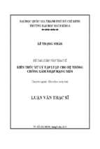 Kiến trúc xử lý tập luật cho hệ thống chống xâm nhập mạng nids 