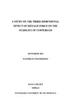 A study on the tree dimensional effect of seepage force on the stability of cofferdam 