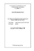 Các nhân tố ảnh hưởng đến thành quả trong thiết kế xây dựng 