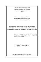 Mô hình phần tử hỗn hợp cho dầm timoshenko trên nền đàn hồi 