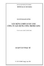 Xây dựng chiến lược cho công ty xây dựng công trình cảng 