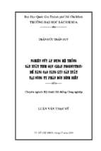 Nghiên cứu áp dụng hệ thống sản xuất tinh gọn (lean production) để nâng cao năng lực sản xuất tại công ty phân bón bình điền 