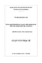 Tổng hợp terpineol (dạng hỗn hợp) bằng phương pháp một mẻ (onepot) 