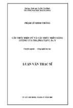 Cấu trúc điện tử và cấu trúc miền năng lượng của tio2 pha tạp f, fe, n 