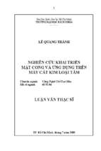 Nghiên cứu khai triển mặt cong và ứng dụng trên máy cắt kim loại tấm 