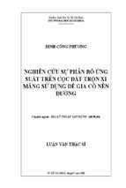 Nghiên cứu sự phân bố ứng suất trên cọc đất trộn xi măng sử dụng để gia cố nền đường 