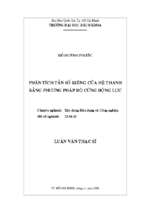 Phân tích tần số riêng của hệ thanh bằng phương pháp độ cứng động lực 