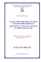 Quá độ trong việc đóng cắt trạm tụ bù phân phối, truyền tải. giảm thiểu các ứng suất gây ra do các hiện tượng quá độ